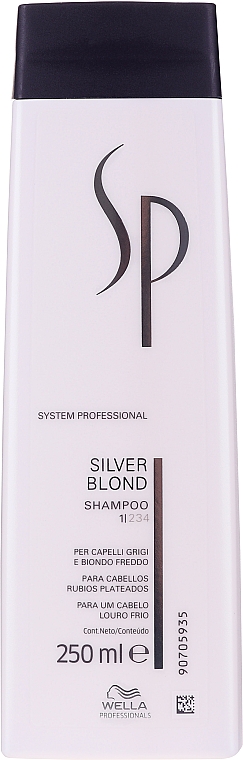 Farbneutralisierendes Shampoo für blondes und naturgraues Haar - Wella SP Silver Blond Shampoo — Bild N2
