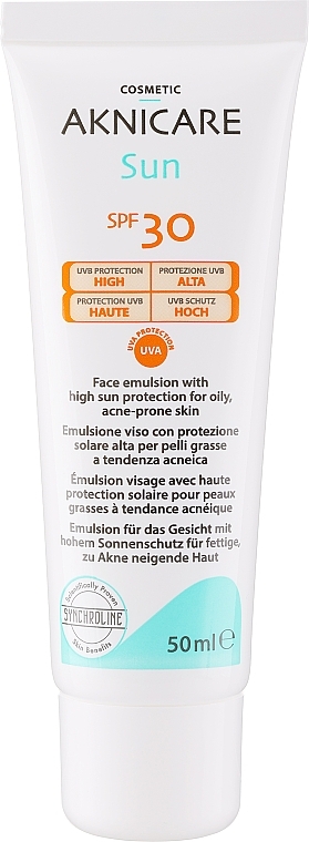 Gesichtsschutzcreme speziell für die zur Akne neigende oder fettige Haut SPF 30 - Synchroline Aknicare — Bild N1