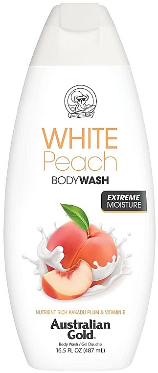 Feuchtigkeitsspendendes Duschgel mit Vitamn E, Kakadupflaume und Pfirsichextrakt - Australian Gold White Peach Body Wash — Bild N1