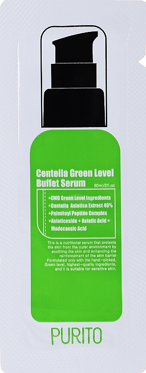 GESCHENK! Serum mit Centella-Extrakt - Purito Centella Green Level Buffet Serum (probe) — Bild N1