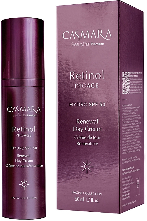 Erneuernde Tagescreme mit Retinol SPF 50 - Casmara Retinol Proage Renewal Day Cream Hydro SPF50 — Bild N2