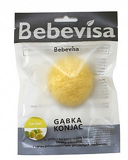 Konjac-Schwamm für das Gesicht mit Zitrone - Bebevisa Konjac Sponge — Bild N1
