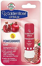 Lippenbalsam - Golden Rose Lip Balm Pomegranate SPF15 — Bild N1