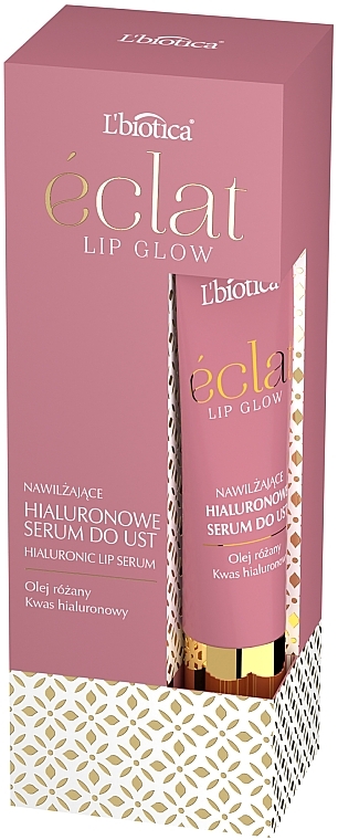 Regenerierendes Lippenserum mit Hyaluronsäure und Rosenöl - L'biotica Eclat Lip Glow Moisturizing Lip Serum With Rose Oil — Bild N3