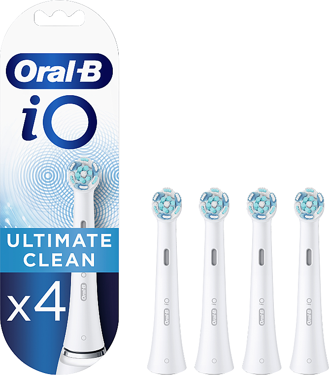 Austauschbare Zahnbürstenköpfe für elektrische Zahnbürste 4 St. weiß - Oral-B Braun iO Ultimate Clean — Bild N1