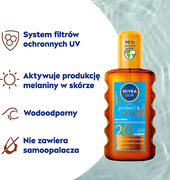 Sonnenschutzöl - NIVEA Sun Care Protect & Bronze Oil SPF 20 — Bild N3