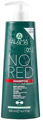 Anti-Rot-Shampoo für mittel- bis dunkelbraunes Haar  - Alama No Red Shampoo — Bild N1