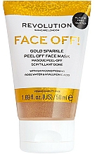 Peel-off Maske mit Rosenwasser und Hyaluronsäure - Revolution Skincare Face Off! Gold Glitter Face Off Mask — Bild N1