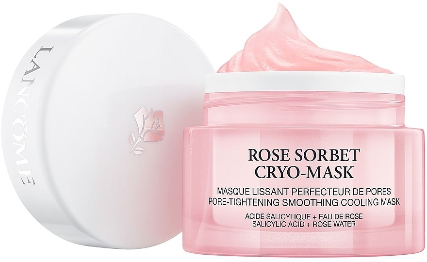 Porenverfeinernde, glättende und kühlende Gesichtsmaske mit Salicylsäure und Rosenwasser - Lancome Rose Sorbet Cryo-Mask — Bild N2