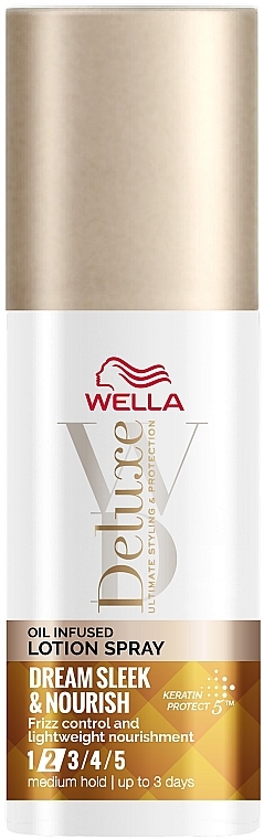 Pflegende Haarlotion in einer Sprühflasche mit glänzendem Effekt - Wella Deluxe Lotion Spray Dream Silk & Nourish — Bild N1