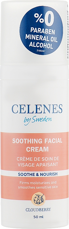 Gesichtscreme für trockene und empfindliche Haut mit Moltebeeren - Celenes Cloudberry Soothing Facial Cream Dry and Sensitive Skin — Bild N1