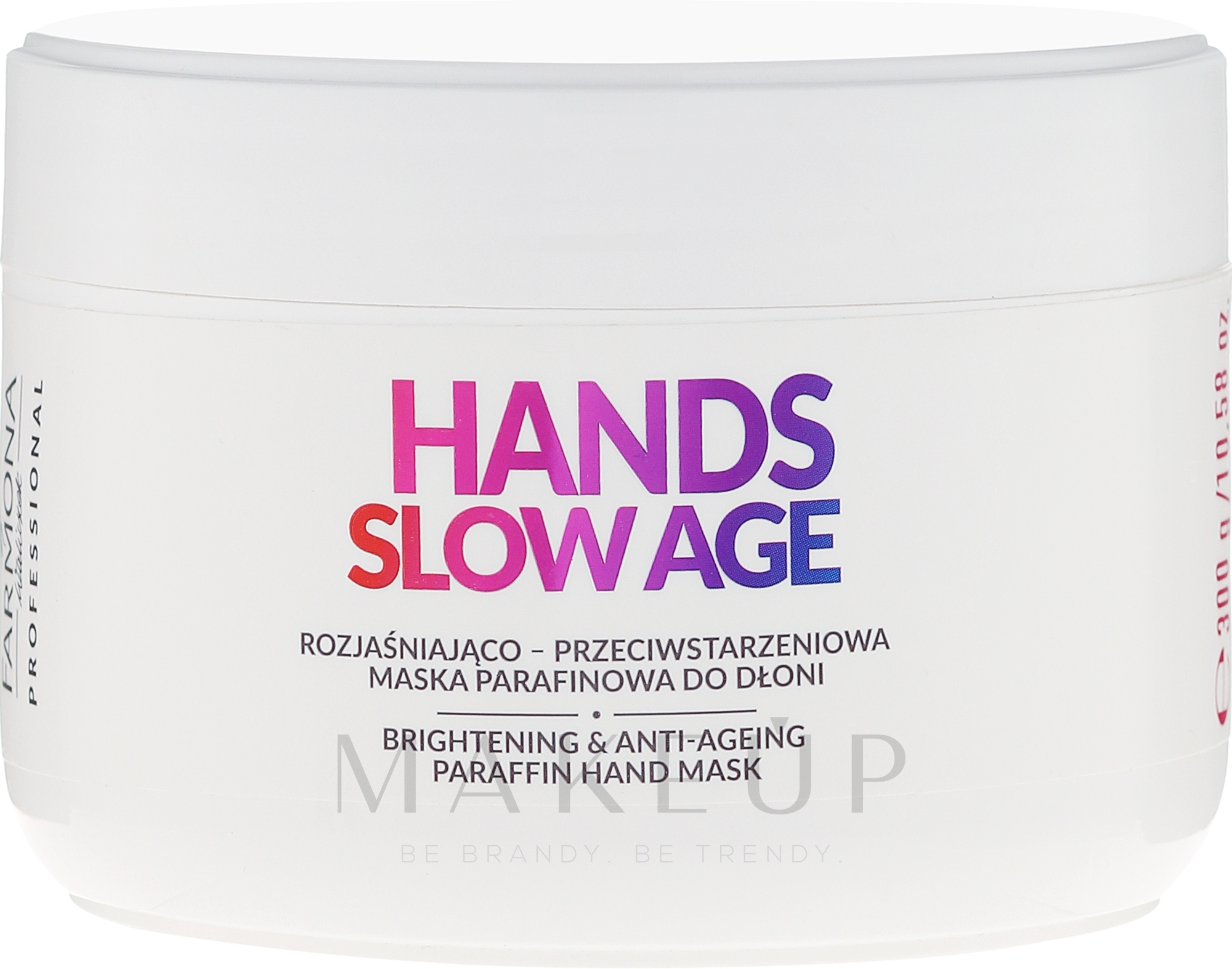 Aufhellende Anti-Aging Handmaske mit Paraffin gegen Pigmentflecken - Farmona Professional Hands Slow Age Brightening And Anti-ageing Paraffin Hand Mask — Bild 300 g