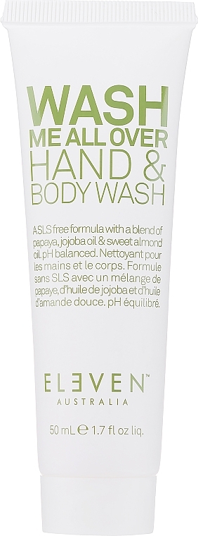 2in1 Feuchtigkeitsspendendes Hand- und Körperwaschgel mit Mandel- und Kokosöl und Papaya-Extrakt - Eleven Australia Wash Me All Over Hand & Body Wash — Bild N1