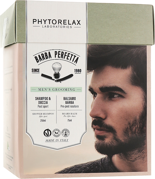 Gesichtspflegeset - Phytorelax Laboratories Perfect Beard (Shampoo 250ml + Bartbalsam 75ml) — Bild N1