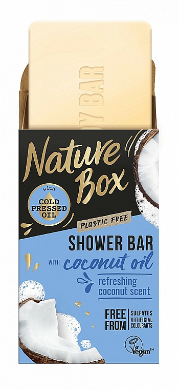 Feste Seife mit Kokosnussöl - Nature Box Coconut Oil Shower Bar
