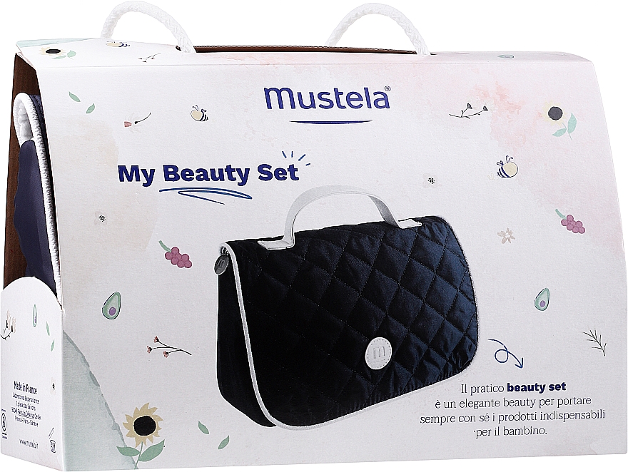 Set - Mustela Bebe (water/300ml + cr/50ml + wipes/25pcs + bag/1pc) — Bild N1