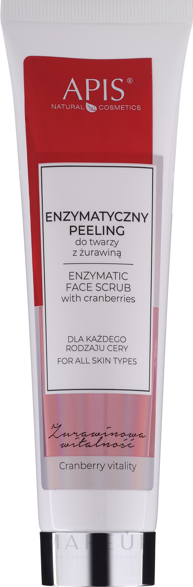 Enzym-Peeling für das Gesicht mit Preiselbeeren - APIS Professional Face Enzyme Peeling With Cranberry — Bild 100 ml