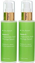 Düfte, Parfümerie und Kosmetik Gesichtspflegeset - Dr. Eve_Ryouth Vitamin D + Hyaluronic Acid Pro-Age (Gesichtsserum 2x50ml)