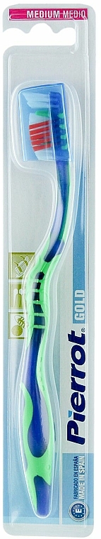 Zahnbürste mittel Gold grün-blau - Pierrot — Bild N1