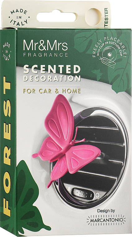 Auto-Lufterfrischer mit Gurkenduft Rosa Schmetterling - Mr&Mrs Forest Butterfly Cucumber — Bild N1