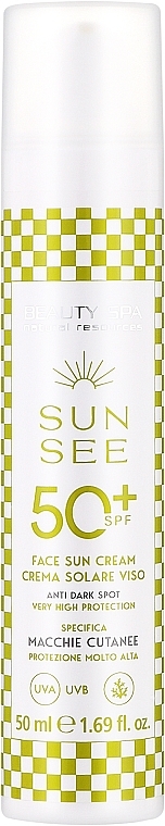 Tagescreme für das Gesicht mit SPF 50+ gegen Altersflecken - Beauty Spa Sun See Daily Face Cream Spf 50+ — Bild N1