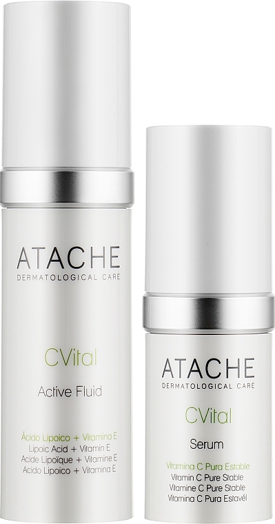 Antioxidative Nachtpflege für das Gesicht - Atache C Vital Biological Triple-Antioxidant Night Protector (Gesichtsfluid 30ml + Gesichtsserum 15ml) — Bild N2