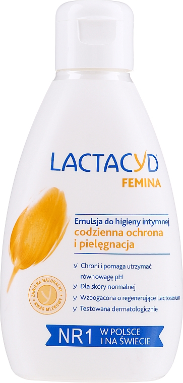 Schützende und pflegende Emulsion für die Intimhygiene - Lactacyd Femina Intimate Wash (ohne Pumpenspender) — Bild N1