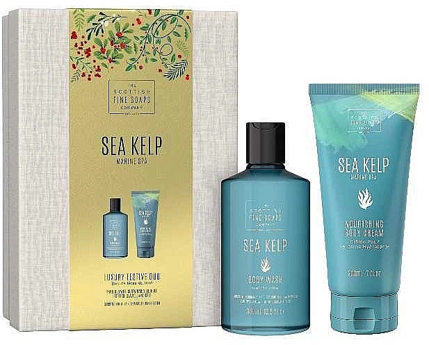 Scottish Fine Soaps Sea Kelp Marine Spa Luxury Festive Duo (Duschgel 300ml + Körpercreme 200ml) - Gesichtspflegeset — Bild N1