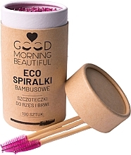 Pinsel für Wimpern und Augenbrauen aus Bambus rosa 100 St. - Lash Brow ECO  — Bild N1