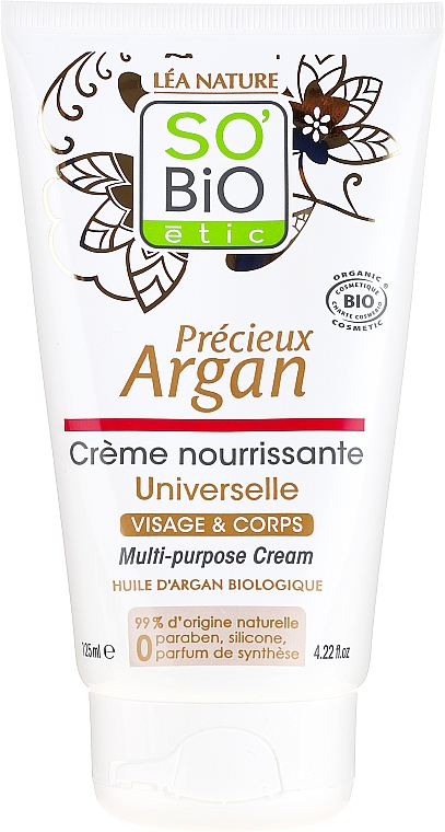 Universelle Creme für Gesicht und Körper mit Arganöl - So'Bio Etic Argan Plaisirs d'Orient Cream — Bild N1