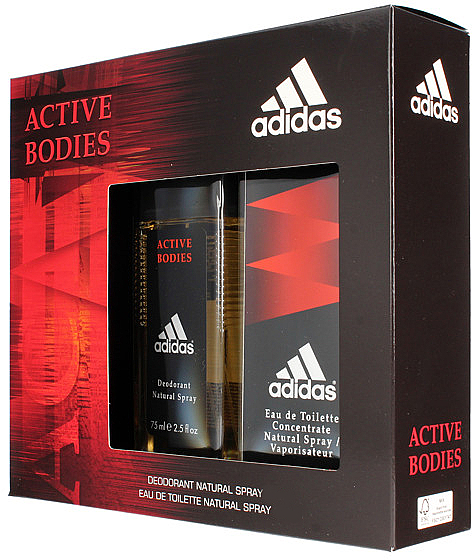 Adidas Active Bodies - Duftset (Eau de Toilette/100ml + Deodorant/75ml)