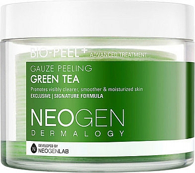 Glättende und feuchtigkeitsspendende Peeling-Gesichtspads mit Grüntee-Extrakt - Neogen Dermalogy Bio Peel Gauze Peeling Green Tea — Bild N1