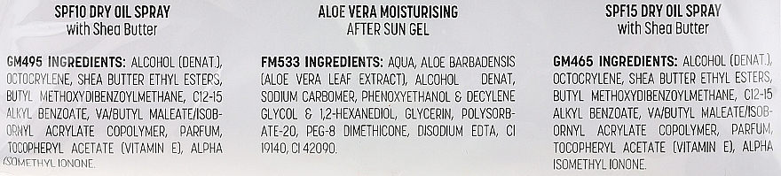 Sonnenschutz Pflegeset - Malibu (Sonnenschutzöl SPF 15 100ml + Aloe Vera Gel nach dem Sonnenbad 100ml + Sonnenschutzöl SPF 10 100ml) — Bild N2