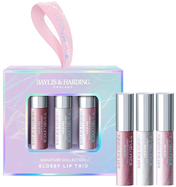 Set - Baylis & Harding Jojoba Glossy Lip Trio Gift Set (lip/gloss/3x2.5ml) — Bild N1