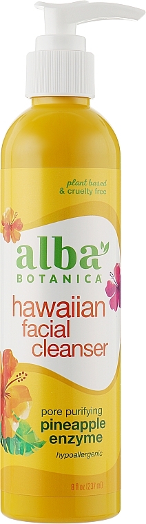 Hypoallergener Gesichtsreiniger mit Ananasenzymen - Alba Botanica Natural Hawaiian Facial Cleanser Pore Purifying Pineapple Enzyme