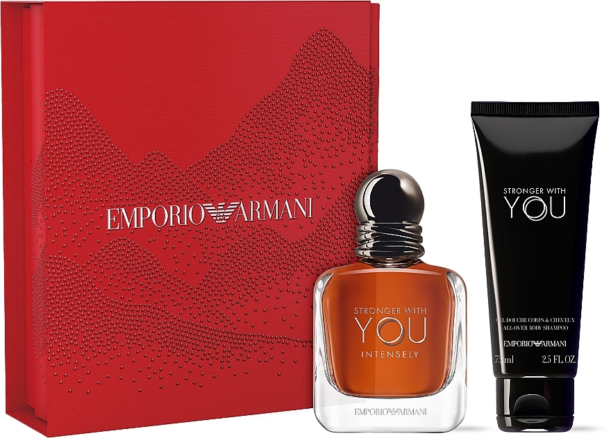 Giorgio Armani Emporio Armani Stronger With You Intensely - Set (Eue de Parfum/50ml + Duschgel/75ml) — Bild N1