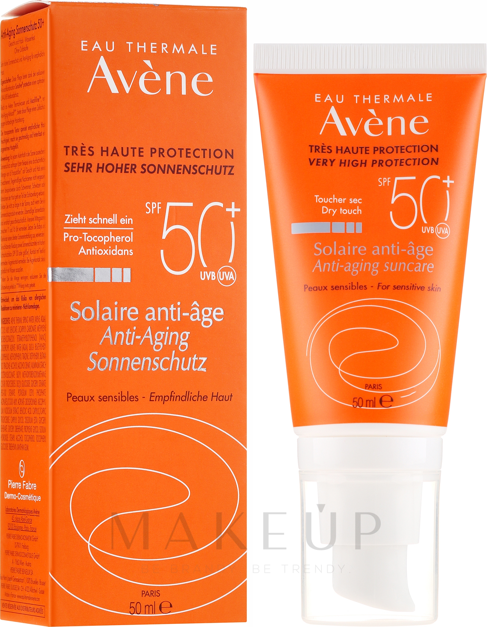 Anti-Aging Sonnenschutzcreme für das Gesicht SPF 50+ - Avene Solaire Anti-Age SPF 50+ — Bild 50 ml