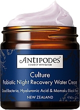 Düfte, Parfümerie und Kosmetik Regenerierende und feuchtigkeitsspendende Nachtcreme für das Gesicht mit Probiotika - Antipodes Culture Probiotic Night Recovery Water Cream