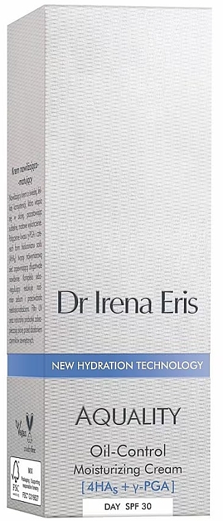 Feuchtigkeitsspendende und mattierende Gesichtscreme - Dr Irena Eris Authority Oil-Control Moisturizing Cream SPF 30 Matte Formula — Bild N2