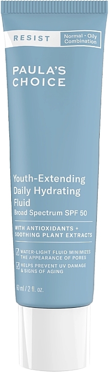 Paula's Choice Resist Youth-Extending Daily Hydrating Fluid SPF50  - Feuchtigkeitsspendende Emulsion für Gesicht und Körper — Bild N1