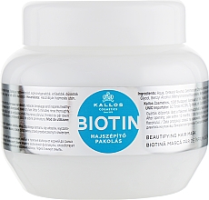 Düfte, Parfümerie und Kosmetik Pflegende und schützende Haarmaske mit Biotin - Kallos Cosmetics Biotin Beautifying Mask
