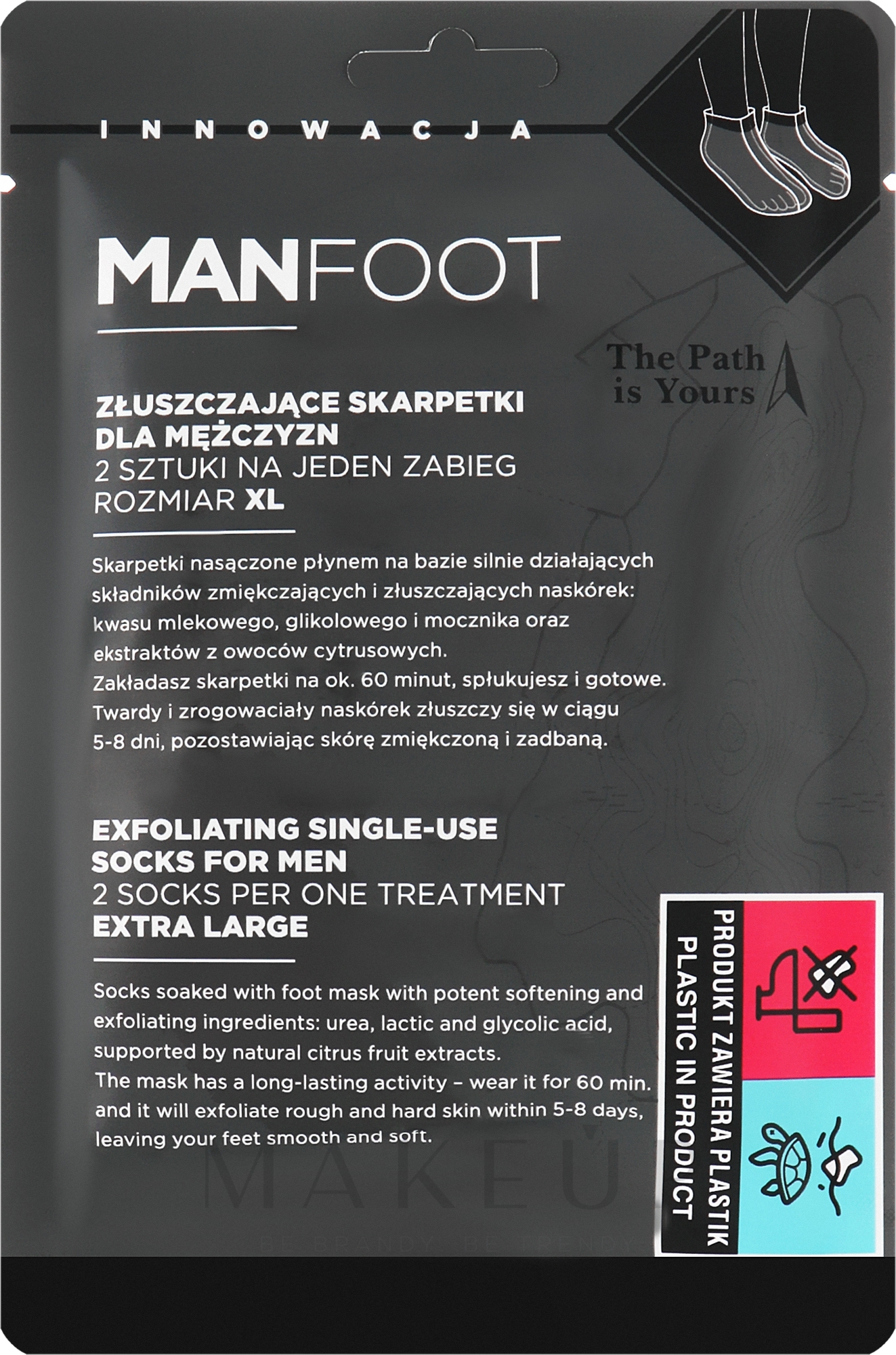 Peeling-Fußmaske - ManFoot Exfoliating Foot Mask Men XL Cream — Bild 2 St.