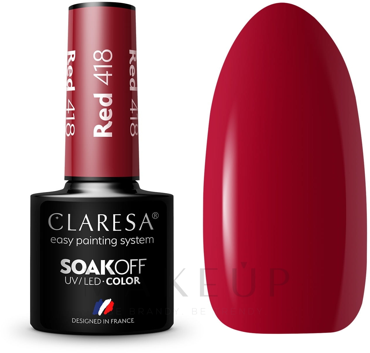 Gellack für Nägel - Claresa Take Me To The River Soak Off UV/LED Color — Bild 418 - Red