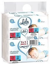Düfte, Parfümerie und Kosmetik Feuchttücher für Babys 99% aus Wasser 4x72 St. - Lula Baby