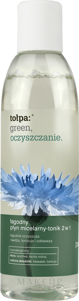 2in1 Reinigendes Mizellen-Tonikum für das Gesicht mit Kornblume - Tolpa Green Cleanup Mils Micellar Toner 2in1 — Bild 200 ml