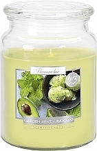 Premium-Duftkerze im Glas Minze und Avocado - Bispol Premium Line Aura Garden Mint & Avocado — Bild N1
