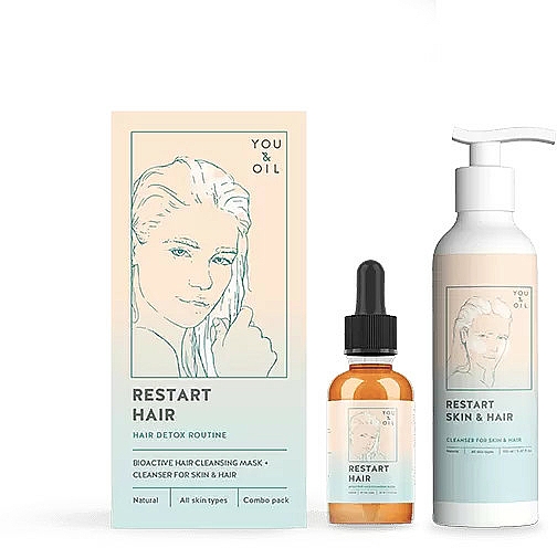 Haarpflegeset - You & Oil (Haarmaske 30ml + Reinigungsmittel für Haut und Haare 150ml) — Bild N1