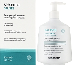 Seifenfreier reinigender Gesichts- und Körpercreme-Schaum für Problemhaut - SesDerma Laboratories Salises Foamy Soap-Free Cream — Bild N4
