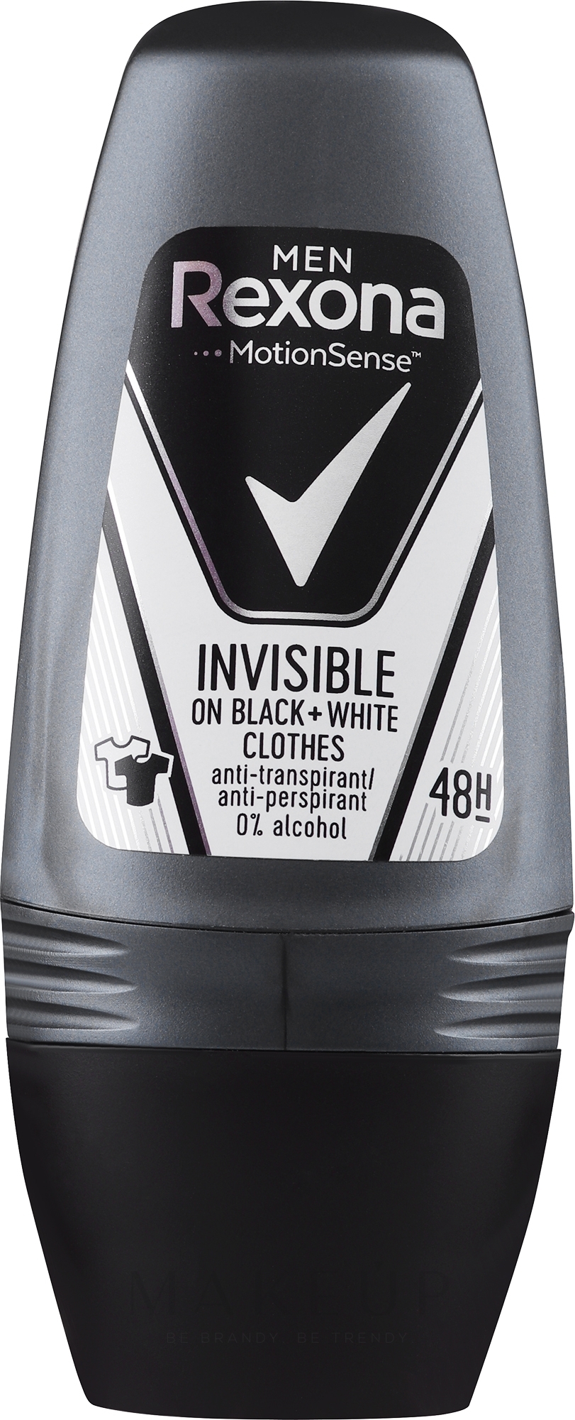 Deo Roll-on Antitranspirant - Rexona Men Invisible Black + White Antiperspirant Roll — Bild 50 ml