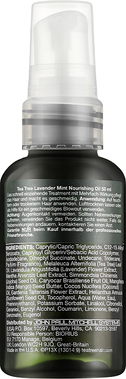 Feuchtigkeitsspendendes Haaröl - Paul Mitchell Tea Tree Lavender Mint Nourishing Oil — Bild N2